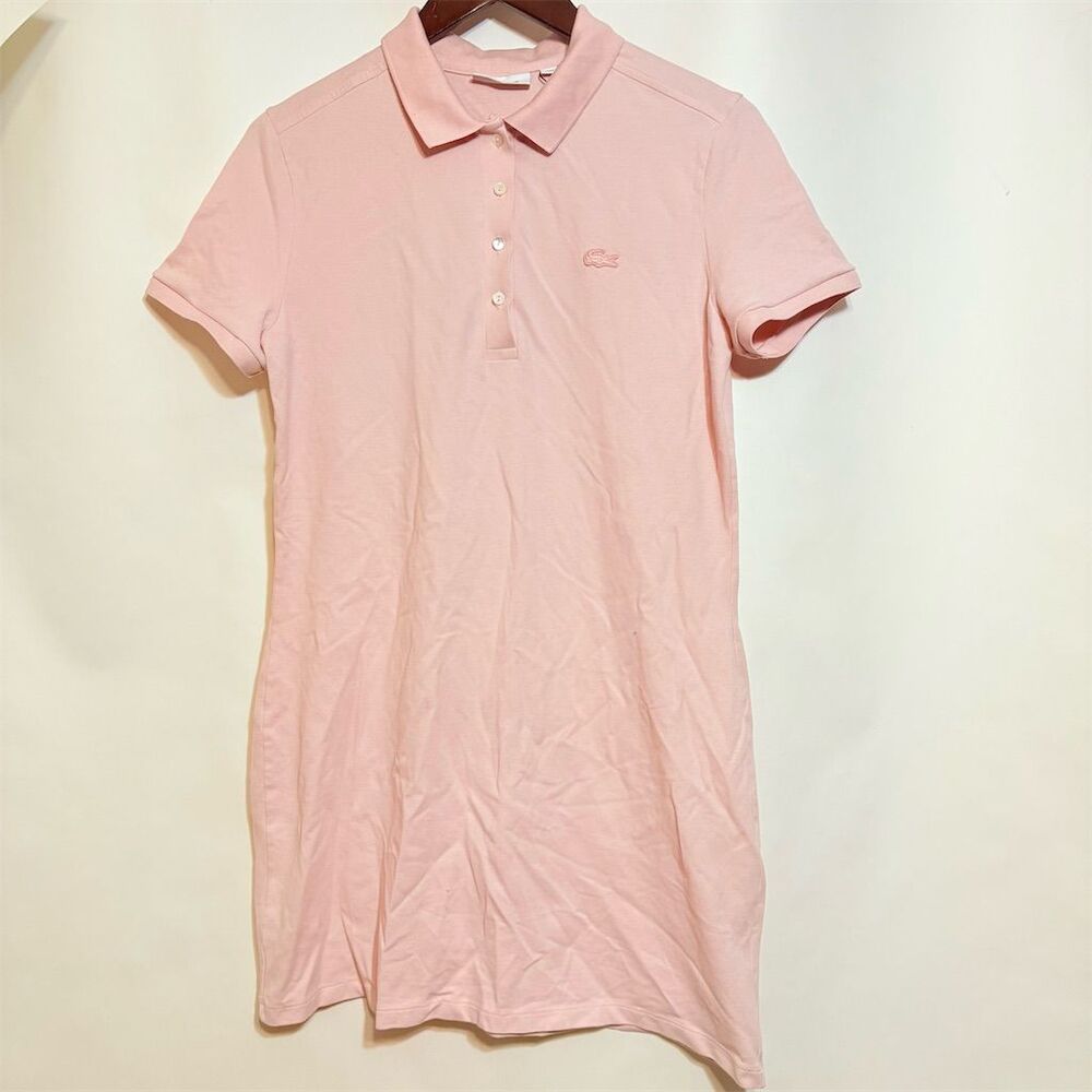 Lacoste Light Pink Polo Midi Dress